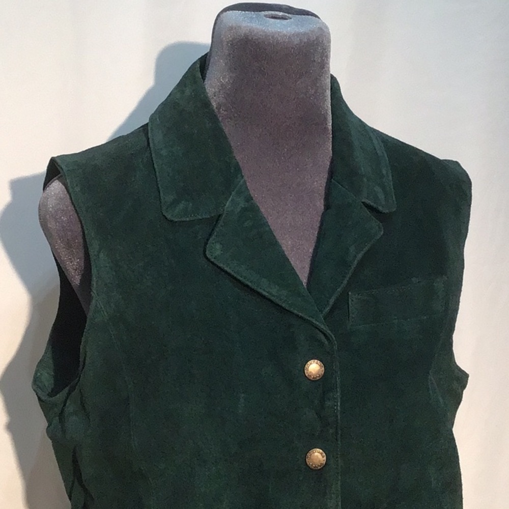 🌼Vintage🌼 Montana Blue green suede vest size large
